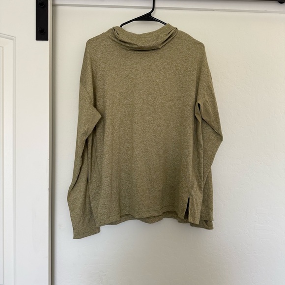 Athleta Uptempo Hoodie Sweatshirt Green/Gold Stretch Active Athletic Gym Running - Picture 3 of 6